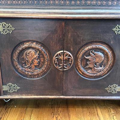 Lot 12: Antique Spanish Sideboard Buffet