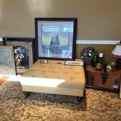 Lot 16; Rug, Ottoman & More