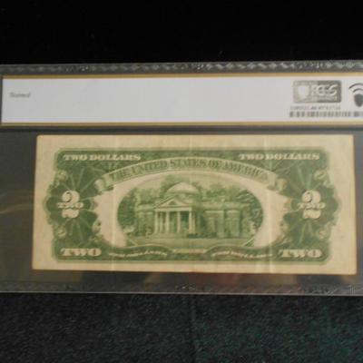 1928 F 2 Dollar Bill Graded 40 Extremely Fine