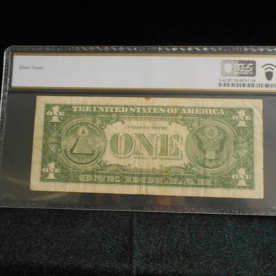 1957 1 Dollar Silver Certificate Graded 25 Very Fine