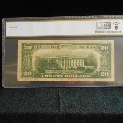 1934 C 20 Dollar Bill Graded Very Fine 25