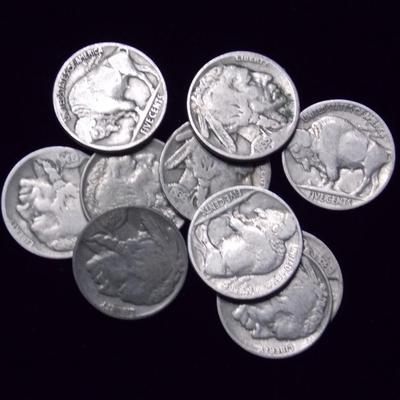 10 Buffalo Nickels