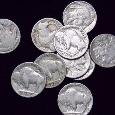 10 Buffalo Nickels