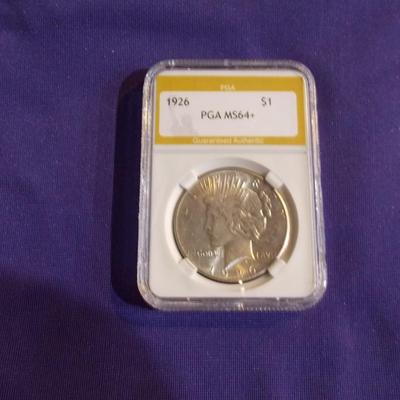1926 Peace Dollar Graded MS 64+ (PCGS Est. 825)
