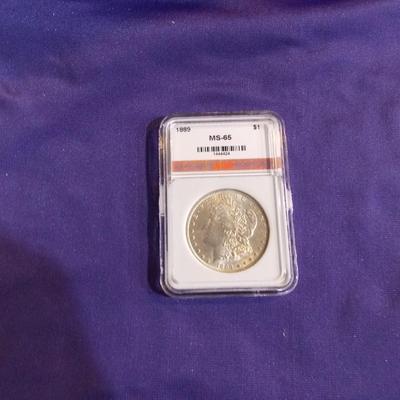 1889 Morgan Silver Dollar MS 65 (PCGS EST. 450)