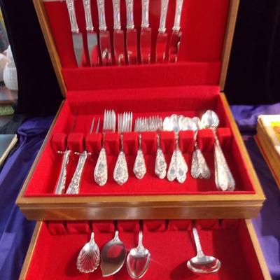 Kirk Stieff Rose Sterling Silerware 47 Pcs