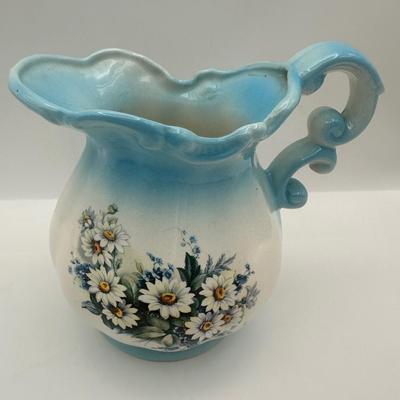 Vintage Floral Pitcher and Wash Basin