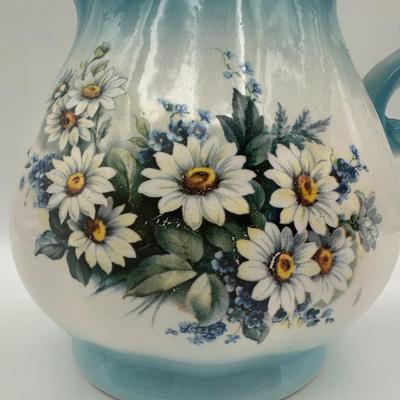 Vintage Floral Pitcher and Wash Basin