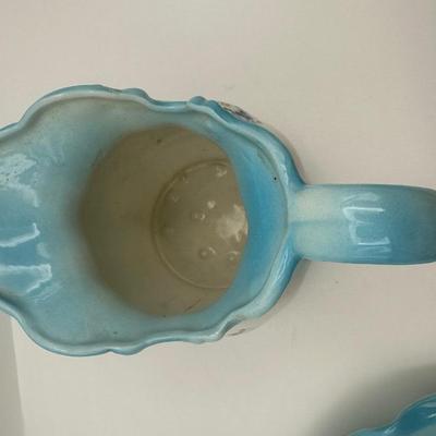 Vintage Floral Pitcher and Wash Basin