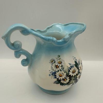 Vintage Floral Pitcher and Wash Basin