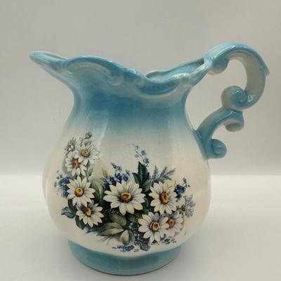 Vintage Floral Pitcher and Wash Basin