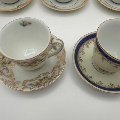 VTG Hand Painted Occupied Japan Tea Cups & Saucers