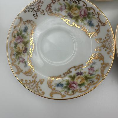 VTG Hand Painted Occupied Japan Tea Cups & Saucers