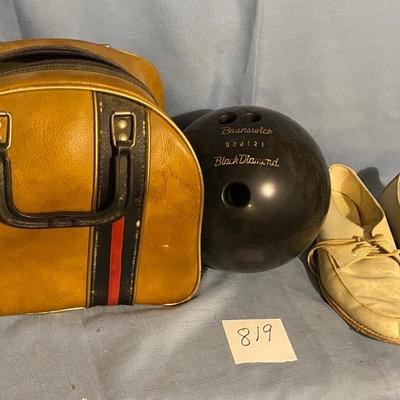 Brunswick Bowling Ball and Shoes