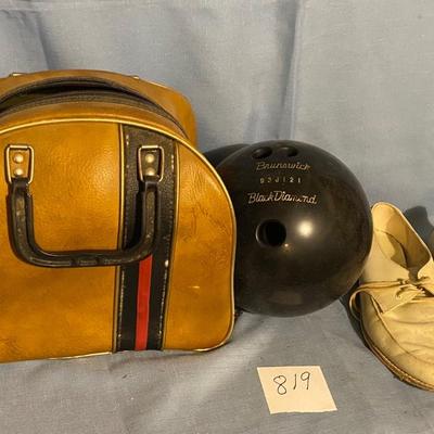 Brunswick Bowling Ball and Shoes