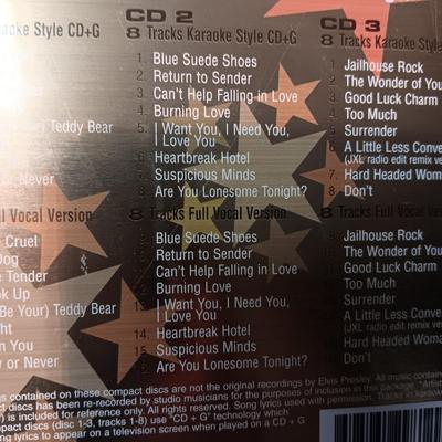 ELVIS KARAOKE 3 CD'S WITH LYRIC BOOK PLUS A LETTER TO A TALENT SHOW WINNER FROM ELVIS