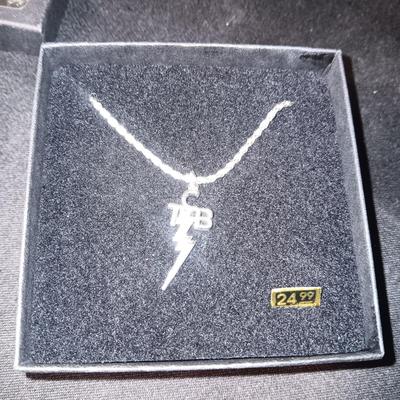 ELVIS JEWELRY BY LOWELL HAYS SILVER PLATED NECKLACE