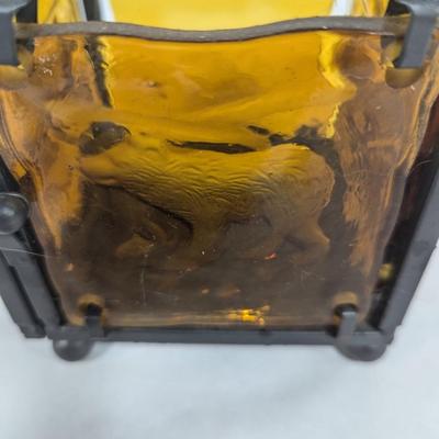 Glass Bear Design Candle Holder