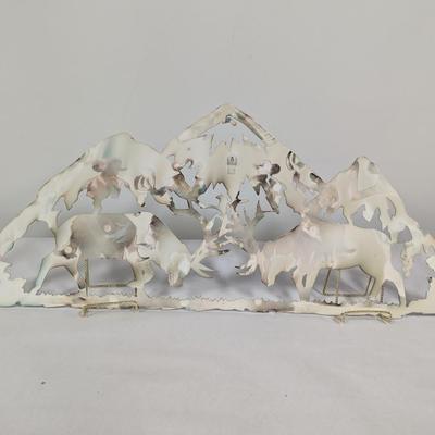 Metal Elk Wall Decor