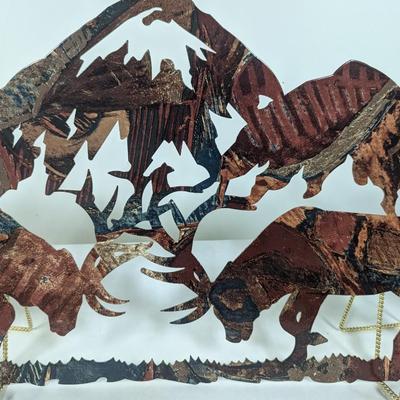 Metal Elk Wall Decor