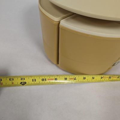 Vintage Rubbermaid Lazy Susan Canister Carousel Harvest Gold