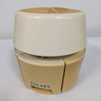 Vintage Rubbermaid Lazy Susan Canister Carousel Harvest Gold
