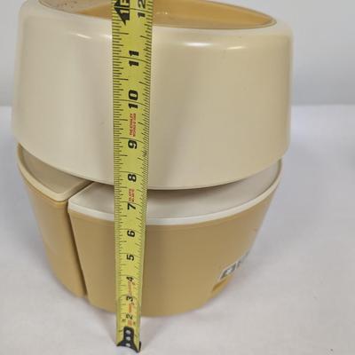 Vintage Rubbermaid Lazy Susan Canister Carousel Harvest Gold