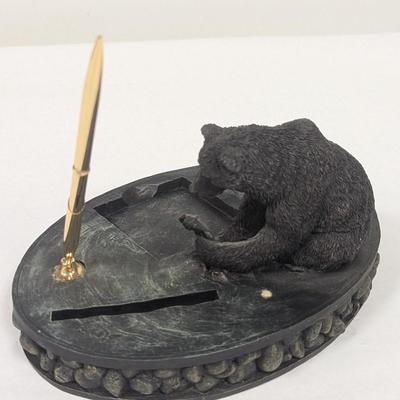 Jeff Fleming Big Sky Carvers Spring Cubs Bear Sculpture Bear Foot Desk Set