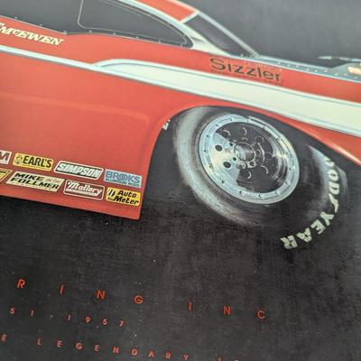 Vintage 1957 Tom Mongoose McEwen Worlds Fastest 57 Chevy Poster,
