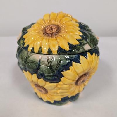 Vintage Sunflower Cookie Jar World Bazaars