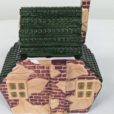 Vintage Cookie Jars Cracker Barrel Christmas Car & Brick House