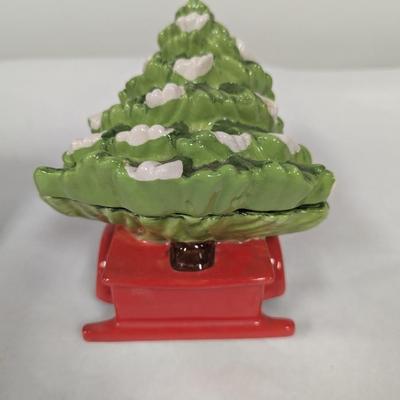 Vintage Cookie Jars Cracker Barrel Christmas Car & Brick House