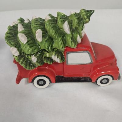 Vintage Cookie Jars Cracker Barrel Christmas Car & Brick House