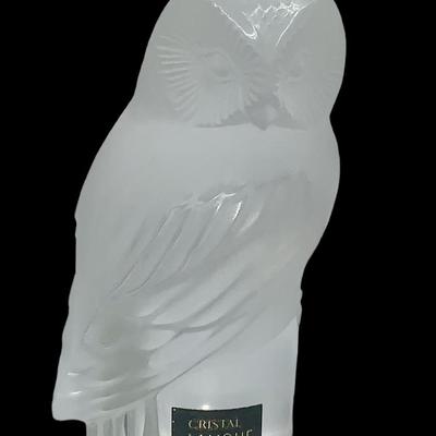Lalique Frosted Owl Figurine/Paperweight