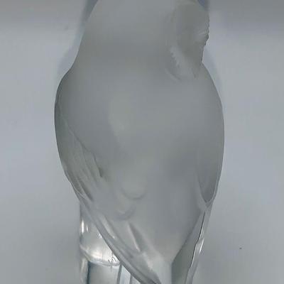 Lalique Frosted Owl Figurine/Paperweight