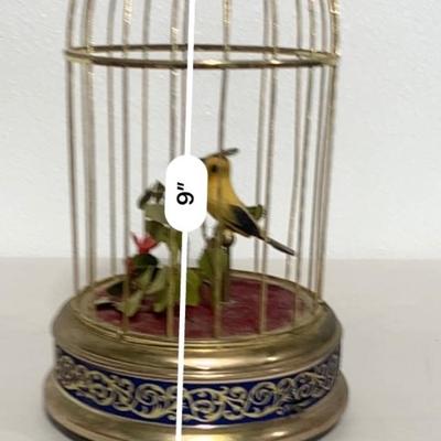 Antique Automaton Singing Bird in Cage