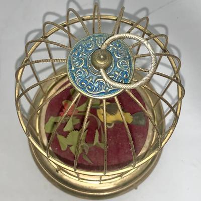 Antique Automaton Singing Bird in Cage