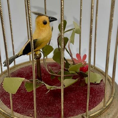 Antique Automaton Singing Bird in Cage