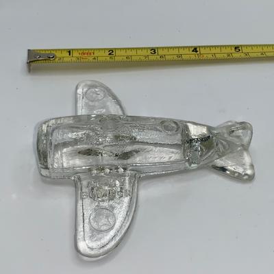 Antique Glass Airplane Candy Container