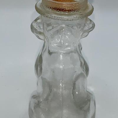 Antique Glass Candy Container - Sitting Dog
