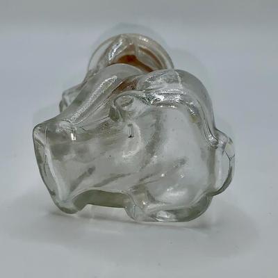 Antique Glass Candy Container - Sitting Dog