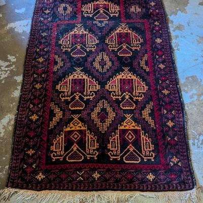 Vintage Rug Approx 51 1/4" x 31"