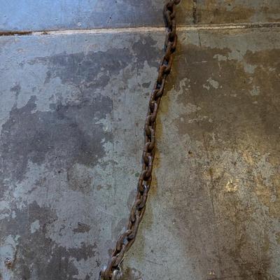 Antique Forged Chain With Hooks 40 1/2'"
