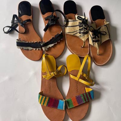 Lightly Worn Sandalino Sandals – 3 Pairs (Size 7)