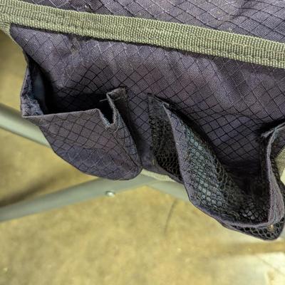 Pair Of Cushioned Folding Travel Chairs