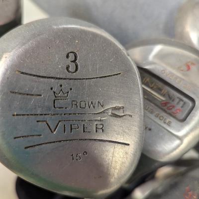 Set Of Various Brands Of Golf Clubs