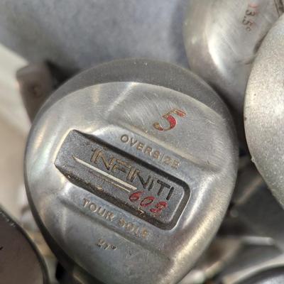 Set Of Various Brands Of Golf Clubs