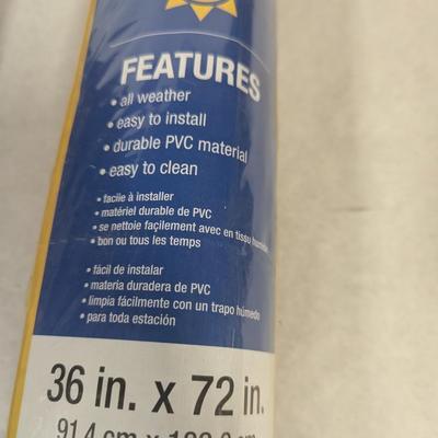 1/4" PVC Cord Free Roll-Up 36" x 72"