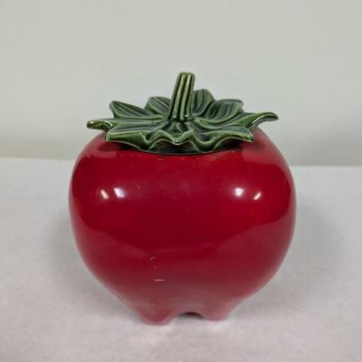 Vintage McCoy Pottery Big Red Apple Cookie Jar