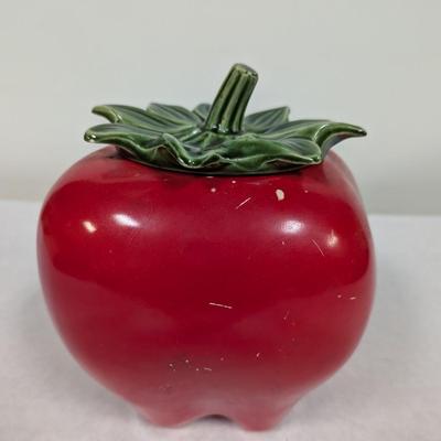 Vintage McCoy Pottery Big Red Apple Cookie Jar